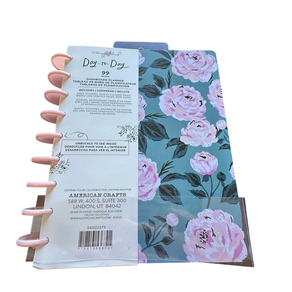 American Crafts Maggie Holmes Floral Day-to-Day Dashboard Disc bound Planner